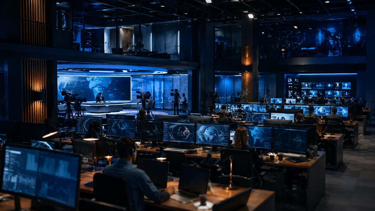 Modern nordisk redaktion och TV-studio