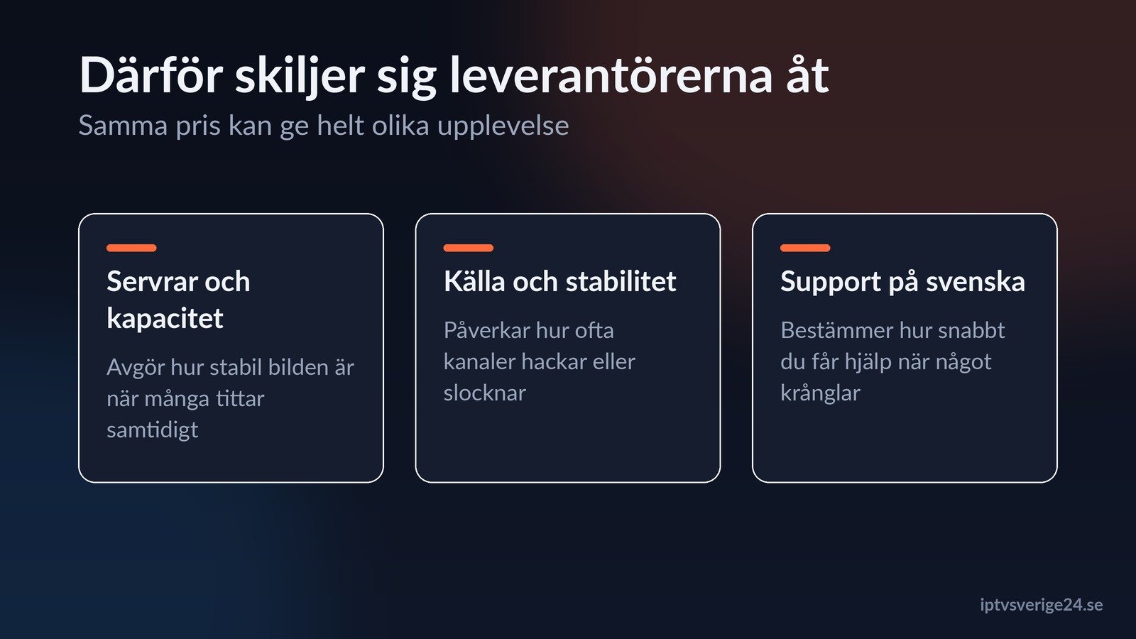 Iptv leverantörer, därför skiljer sig kvaliteten mellan olika leverantörer