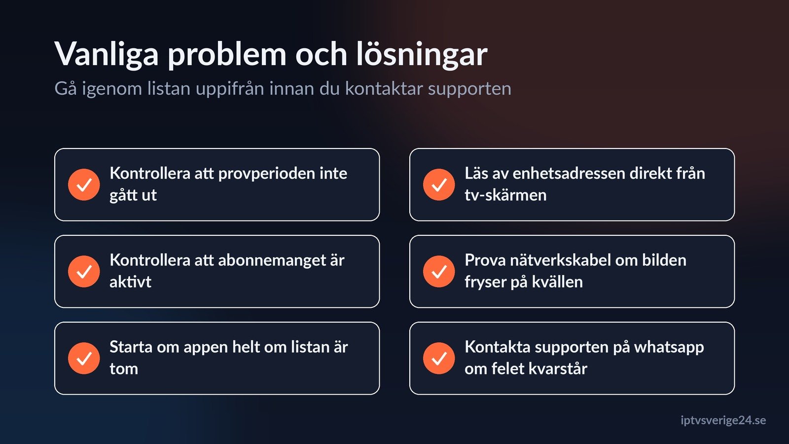 Set IPTV felsökning, vanliga problem och lösningar